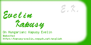 evelin kapusy business card